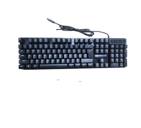 Gaming Keyboard Wired 104 Keys Ergonomic Backlight USB Keyboard for Home Office & Laptop - Black
