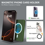 RFID Blocking Wallet Minimalist Slim Card Holder for Magsafe with Adjustable Stand, Metal Pop Up Magnetic Wallet  for Men TOYFID