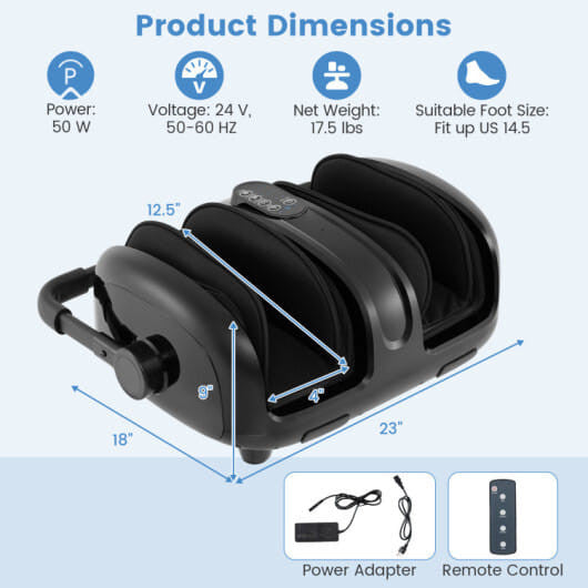 Foot and Calf Massager Heat 360 Adjustable Stand with Constant Temperature Heating-2