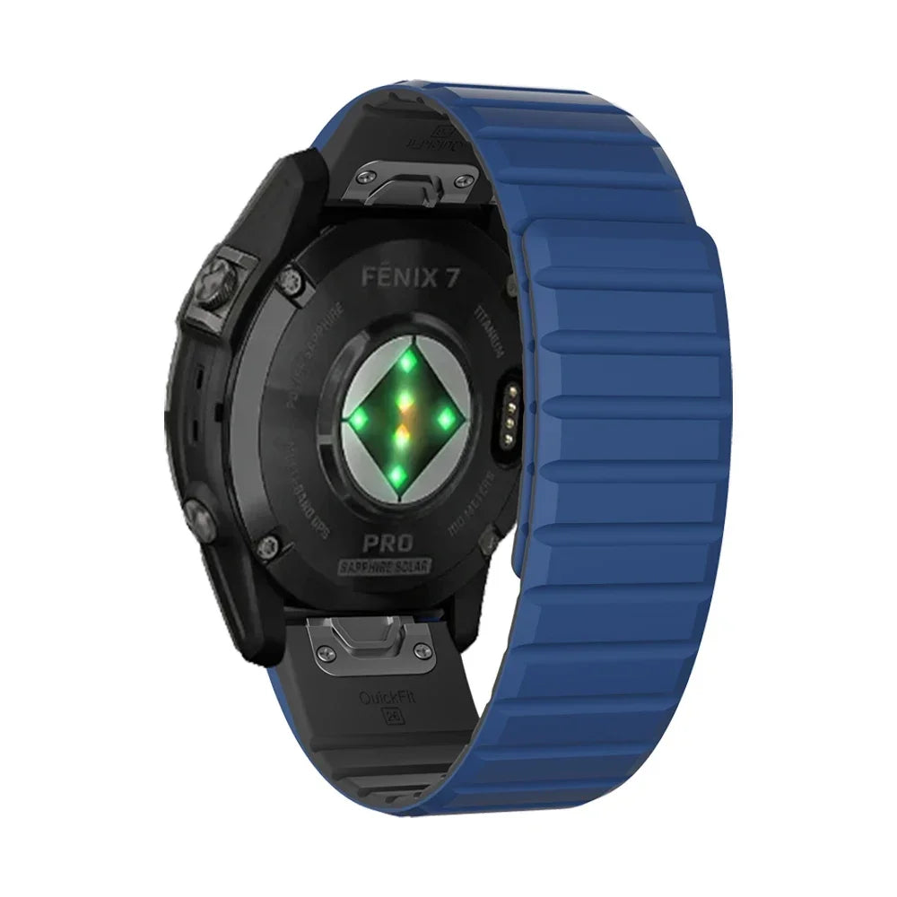 26/22mm Silicone Watch Band for Garmin Fenix 7 7X 6 6X Pro 5 5X Plus 3 HR Enduro Epix Gen 2 Smartwatch Magnetic Loop Wrist Strap