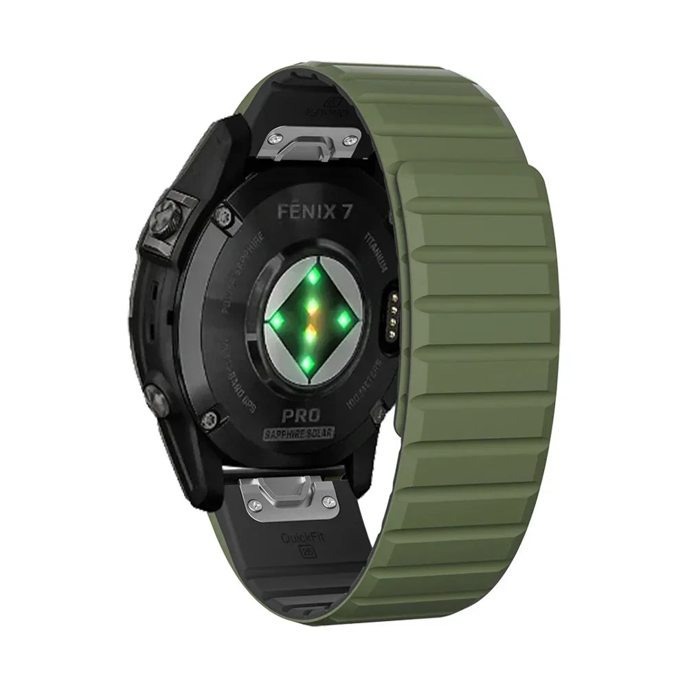 26/22mm Silicone Watch Band for Garmin Fenix 7 7X 6 6X Pro 5 5X Plus 3 HR Enduro Epix Gen 2 Smartwatch Magnetic Loop Wrist Strap