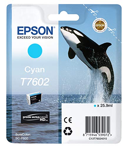 Epson Whale T7602 Cyan Ink Cartridge-0