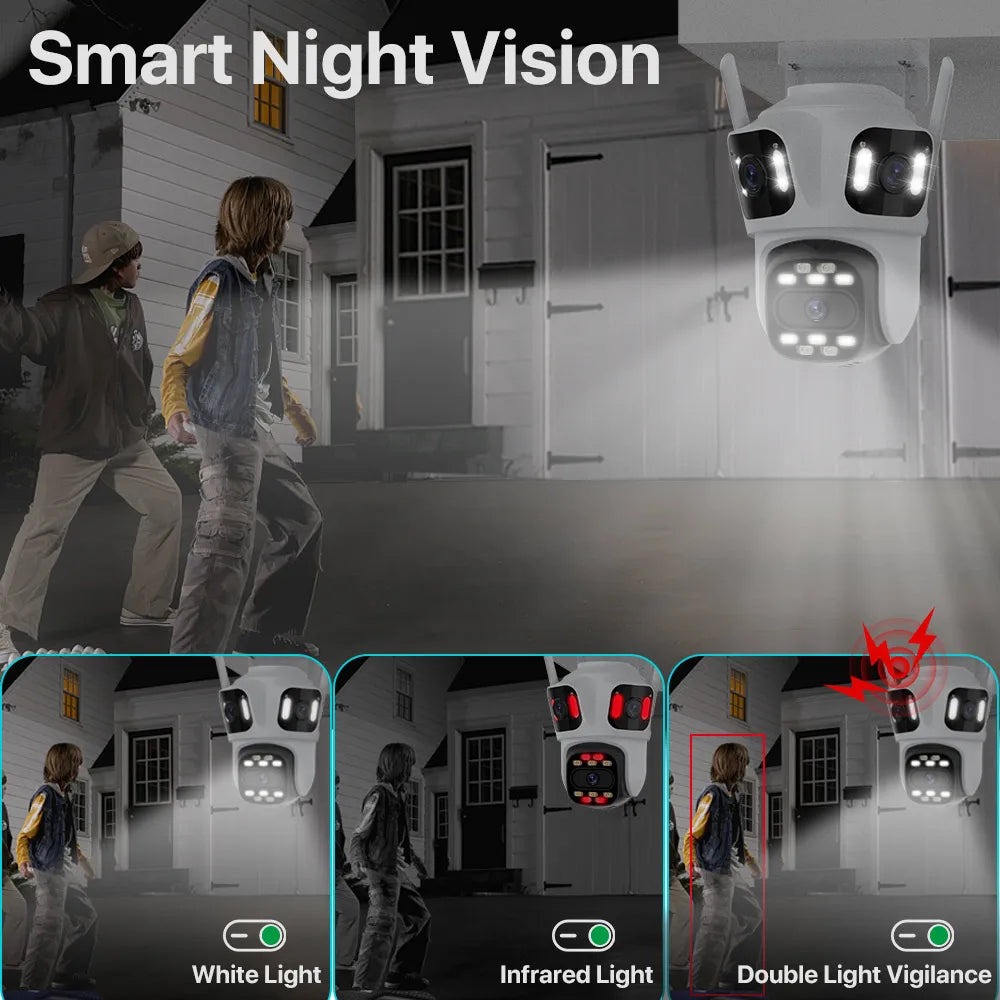 Three Lens 6K HD Outdoor WiFi Security Camera-4